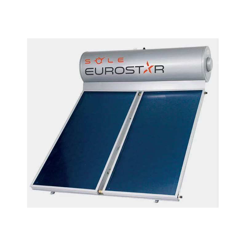 SISTEMA SOLARE C.NAT. 200LT 2 PAN.	T.INCLIN./PIANO - EUROSTAR