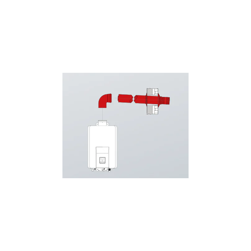 KIT SCARICO A PARETE  Ø60	FOT-HX060-A07