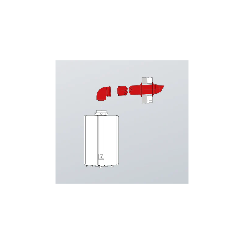 KIT SCARICO PARETE  Ø80	FOT-KX080-007
