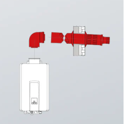 KIT SCARICO A PARETE  Ø80	FOT-HX080-007