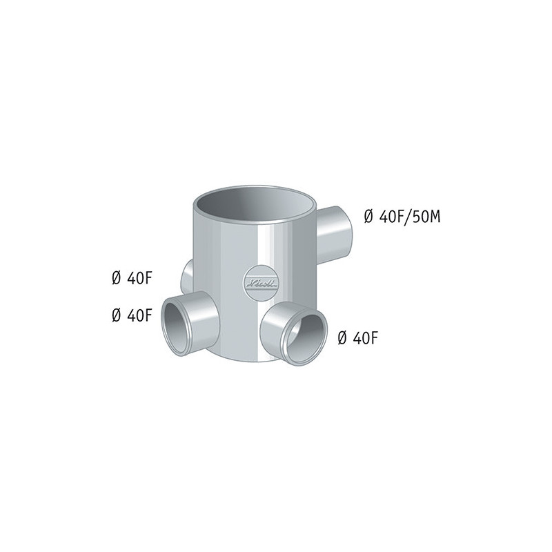 POZ.BASSO 4 FORI D100/40	P4VSTNI